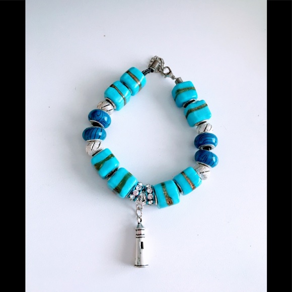 Lighthouse Charm European Charm Bracelet - Picture 2 of 2